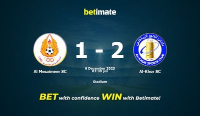 Al Mesaimeer SC vs Al-Khor SC förutsägelse, odds och speltips 2023-06-12