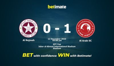 Al Nejmeh vs Al Arabi SC Prognos, odds & Speltips 2023-12-12