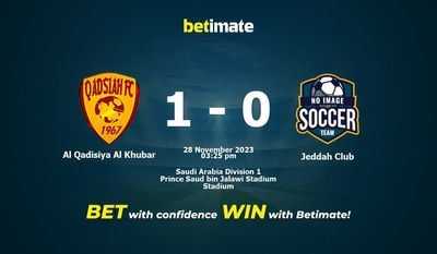 Al Qadisiya Al Khubar vs Jeddah Club Förutsägelse, odds och speltips 2023-11-28