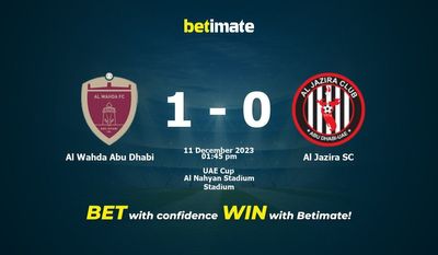 Al Wahda Abu Dhabi vs Al Jazira SC förutsägelse, odds och speltips 2023-11-12