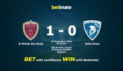 Al Wahda Abu Dhabi vs Hatta Dubai Förutsägelse, odds och speltips 2023-09-24