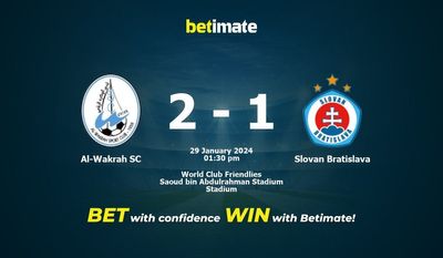 Al-Wakrah SC vs Slovan Bratislava Förutsägelse, odds och speltips 2024-01-29