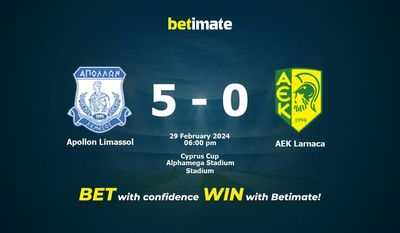 Apollon Limassol vs AEK Larnaca förutsägelse, odds och bettingtips 2024-02-29