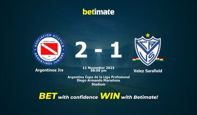 Argentinos Jrs vs Velez Sarsfield Förutsägelse, odds och speltips 2023-11-11