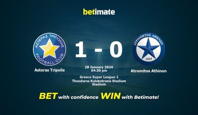 Asteras Tripolis vs Atromitos Athinon Förutsägelse, odds och speltips 2024-01-28