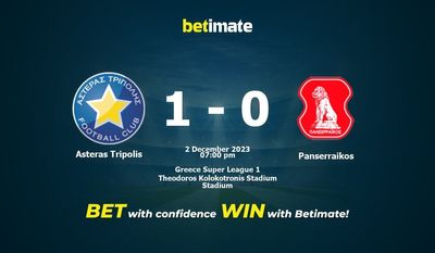 Asteras Tripolis vs Panserraikos förutsägelse, odds och speltips 2023-02-12