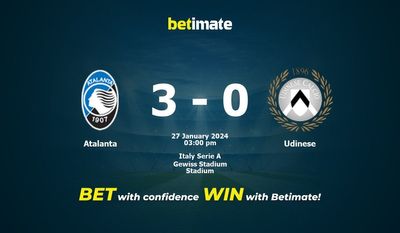 Atalanta vs Udinese förutsägelse, odds och speltips 2024-01-27