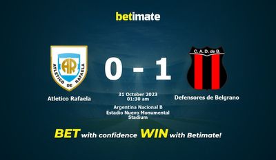 Atletico Rafaela vs Defensores de Belgrano Förutsägelse, odds och speltips 2023-10-31