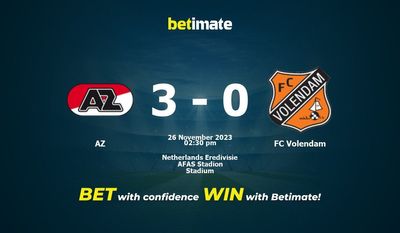 AZ vs FC Volendam Förutsägelse, odds och speltips 2023-11-26