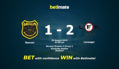 Baerum vs Levanger förutsägelse, odds och speltips 2023-08-26