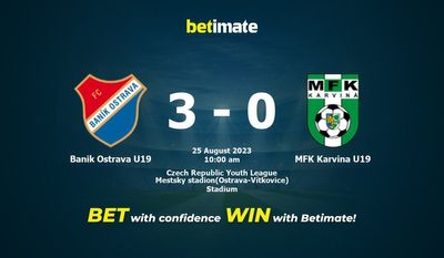 Banik Ostrava U19 vs MFK Karvina U19 Förutsägelse, odds och speltips 2023-08-25