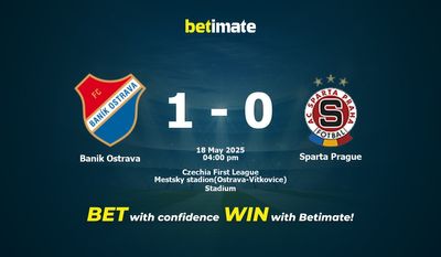 Banik Ostrava vs Sparta Prag Förutsägelse, odds och speltips 18/05/2025