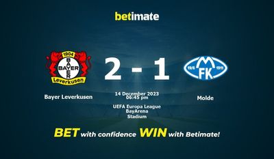 Bayer Leverkusen vs Molde förutsägelse, odds och speltips 2023-12-14