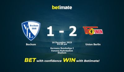 Bochum vs Union Berlin Förutsägelse, odds och vadslagning 2023-12-16