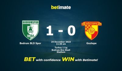 Bodrum BLD Spor vs Goztepe förutsägelse, odds och speltips 2023-12-24