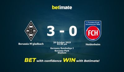 Borussia M'gladbach vs Heidenheim Förutsägelse, odds och speltips 2023-10-28