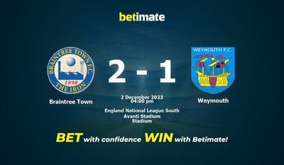 Braintree Town vs Weymouth Förutsägelse, odds och speltips 2023-02-12
