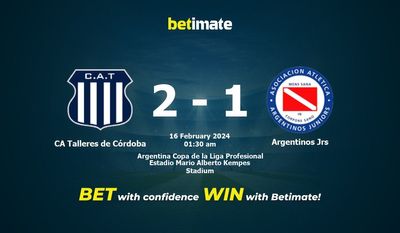 CA Talleres de Córdoba vs Argentinos Jrs Förutsägelse, odds och speltips 2024-02-16