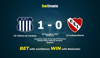 CA Talleres de Córdoba vs CA Independiente Förutsägelse, odds och vadslagning 2023-11-26
