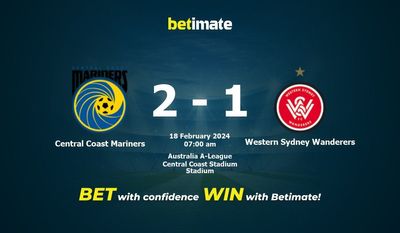 Central Coast Mariners vs Western Sydney Wanderers förutsägelse, odds och speltips 2024-02-18
