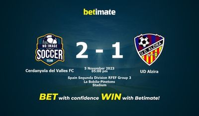 Cerdanyola del Valles FC vs UD Alzira Förutsägelse, odds och speltips 2023-11-05