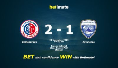 Chateauroux vs Avranches förutsägelse, odds och speltips 2023-11-24