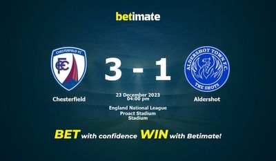 Chesterfield vs Aldershot förutsägelse, odds och speltips 2023-12-23
