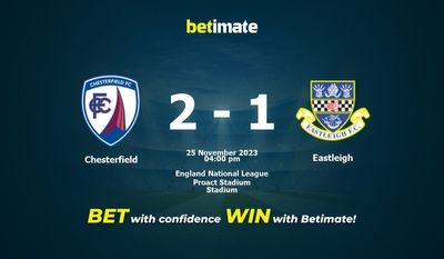 Chesterfield vs Eastleigh Förutsägelse, odds och speltips 2023-11-25