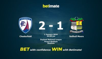 Chesterfield vs Solihull Moors förutsägelse, odds och speltips 2024-01-01
