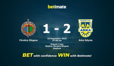 Chrobry Glogow vs Arka Gdynia Förutsägelse, odds och bettingtips 2023-09-23