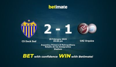 CS Dock Sud vs UAI Urquiza förutsägelse, odds och speltips 2024-02-20