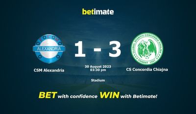 CSM Alexandria vs CS Concordia Chiajna förutsägelse, odds och speltips 2023-08-30