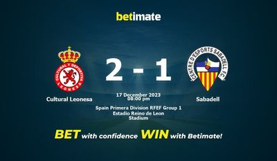 Cultural Leonesa vs Sabadell Prediction, Odds & Speltips 2023-12-17