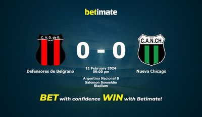 Defensores de Belgrano vs Nueva Chicago Förutsägelse, odds och speltips 2024-11-02