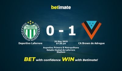 Deportivo Laferrere vs CA Brown de Adrogue Förutsägelse, odds och speltips 2025-05-20