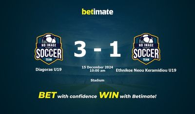 Diagoras U19 vs Ethnikos Neou Keramidiou U19 Förutsägelse, odds och vadslagning 2024-12-15