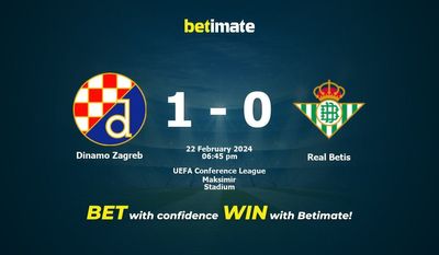 Dinamo Zagreb vs Real Betis förutsägelse, odds och speltips 2024-02-22