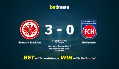 Eintracht Frankfurt vs Heidenheim Förutsägelse, odds och speltips 2023-08-10