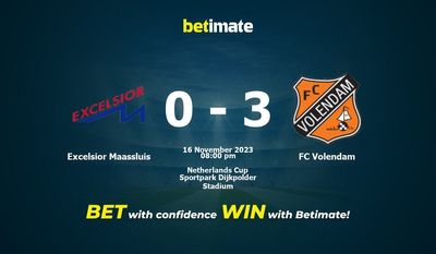 Excelsior Maassluis vs FC Volendam Förutsägelse, odds och speltips 2023-11-16