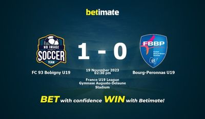 FC 93 Bobigny U19 vs Bourg-Peronnas U19 Förutsägelse, odds och speltips 2023-11-19