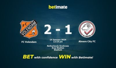 FC Volendam vs Almere City FC förutsägelse, odds och speltips 2024-01-14