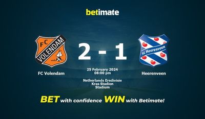 FC Volendam vs Heerenveen Förutsägelse, odds och speltips 2024-02-25