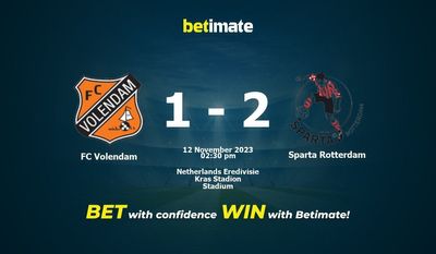 FC Volendam vs Sparta Rotterdam Förutsägelse, odds och speltips 2023-12-11