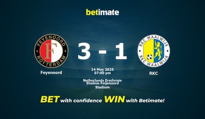 Feyenoord vs RKC Förutsägelse, odds och speltips 14/05/2025