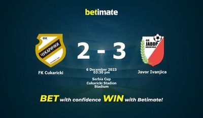 FK Cukaricki vs Javor Ivanjica Förutsägelse, odds och speltips 2023-06-12