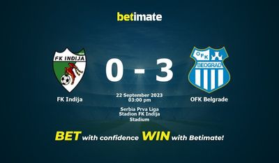FK Indija vs OFK Belgrad Förutsägelse, odds och speltips 2023-09-22