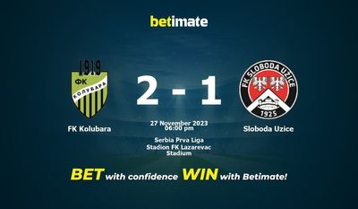 FK Kolubara vs Sloboda Uzice Förutsägelse, odds och speltips 2023-11-27