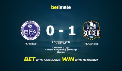 FK Vilnius vs FK Garliava Förutsägelse, odds och speltips 2023-11-08