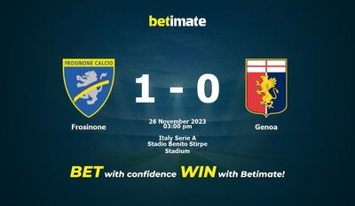 Frosinone vs Genoa förutsägelse, odds och vadslagning 2023-11-26