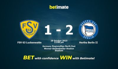 FSV 63 Luckenwalde vs Hertha Berlin II Förutsägelse, odds och speltips 2023-10-28